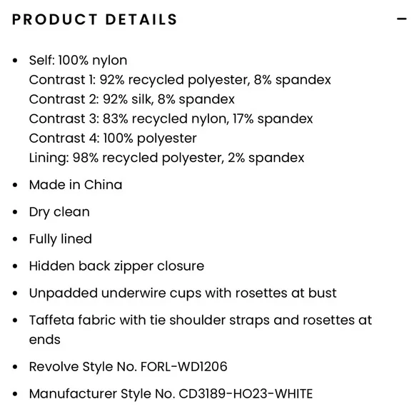 💚For Love And Lemons Women’s Kali White Ivory Mini Dress, Size XS - Picture 10 of 13